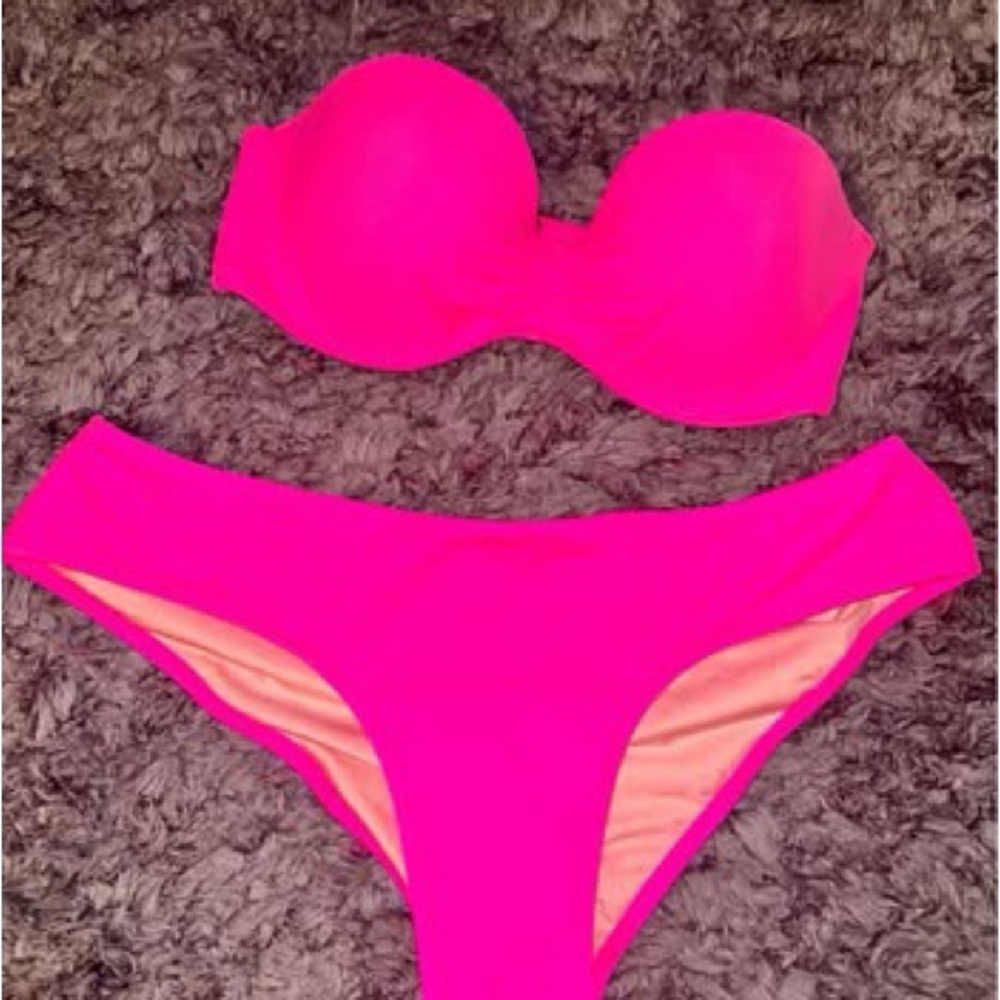 Victoria's Secret Vibrant Hot Pink Bikini SETS. Plz read details, TWO BIKINIS
